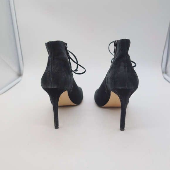 Lord & Taylor sz 8 Elegant Black Lace-Up Ankle Boots Fanders 424 Fifth - Picture 5 of 10